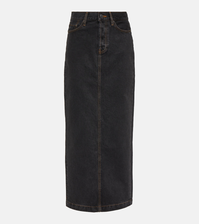 Wardrobe.nyc Denim Maxi Skirt In Black