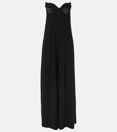 Monot Cateye Bustier Jumpsuit In Black