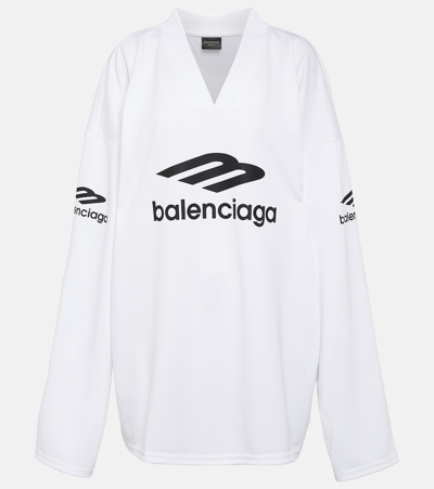 Balenciaga 3b Sports Icon Oversized Top In White