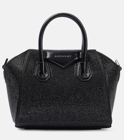 Givenchy Antigona Toy Mini Embellished Tote Bag In Black