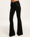 Ramy Brook Helena High-rise Flare Jean In Black Velvet