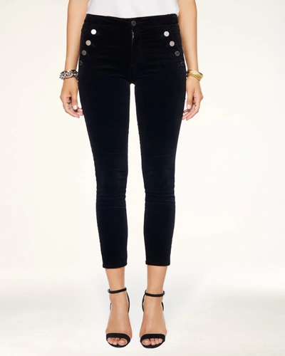 Ramy Brook Helena High-rise Velvet Skinny Jean In Black Velvet