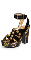 LA DOUBLEJ MEDAL WEDGES SCARAB