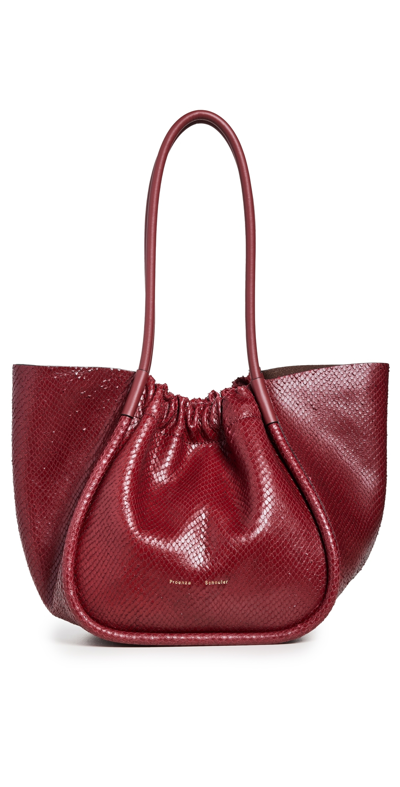 Proenza Schouler Large Ruched Tote Bordeaux One Size In Rosewood