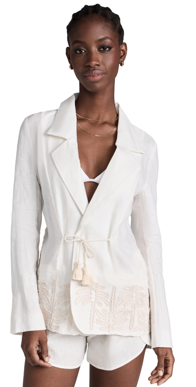 JOHANNA ORTIZ UNFOLDED MOMENT JACKET ECRU