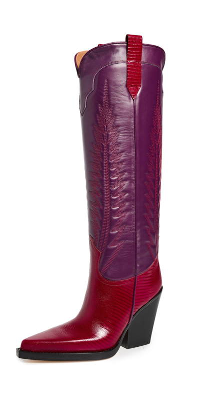 Paris Texas El Dorado Embroidered Boots Berry 38