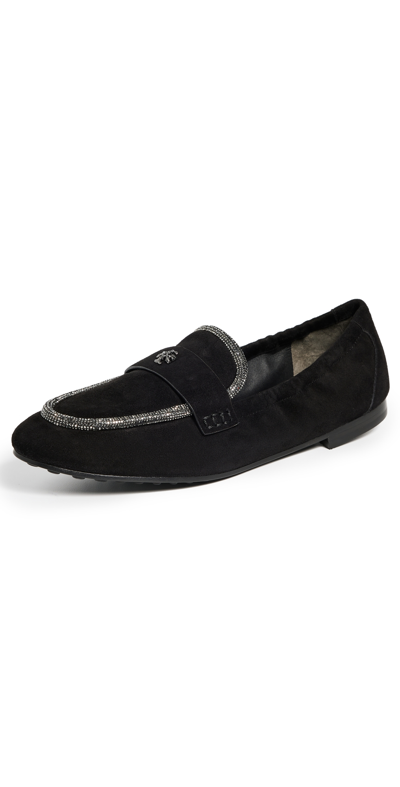 Tory Burch Ballet Loafers Perfect Black / Crystal