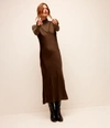 Michael Stars Randi Satin Midi Dress In 18 Karat