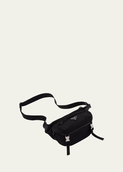 Prada Men's Nylon Crossbody Bag In F0002 Nero