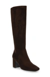 Anne Klein Taesa Block Heel Knee High Boot In Dk Brown Ms