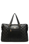 Badgley Mischka Quilted Weekend Duffle Bag In Black