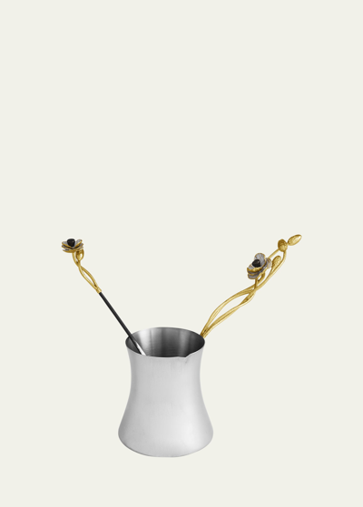 Michael Aram Anemone Large Coffee Pot With Spoon In Gold