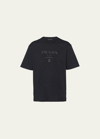 PRADA MEN'S CREST JERSEY T-SHIRT