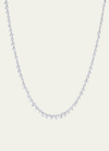 64 FACETS 18K WHITE GOLD NECKLACE WITH DIAMONDS, 18"L