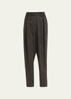 MARC JACOBS RUNWAY STRIPED OVERSIZED WOOL TROUSERS