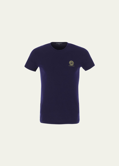 Versace Navy Medusa T-shirt In A1384-blue
