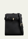 Valextra Bicolor Slim Leather Crossbody Bag In Nn Black