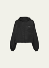 PRADA RE-NYLON HOODED ZIP UP JACKET