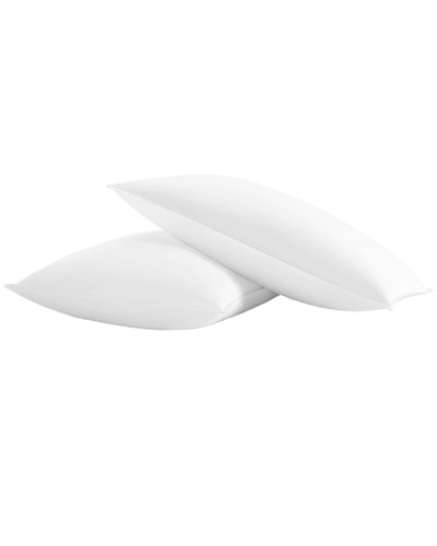 New York And Company Set Of 2 Chic Duck Feather Cotton Pillows In White