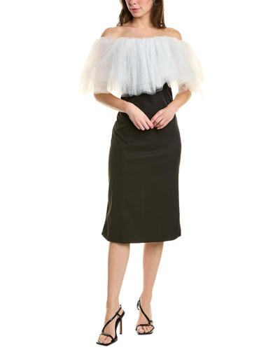 Beulah Tulle Cocktail Dress In Black