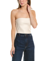 Susana Monaco Faux Leather Tube Top In Beige
