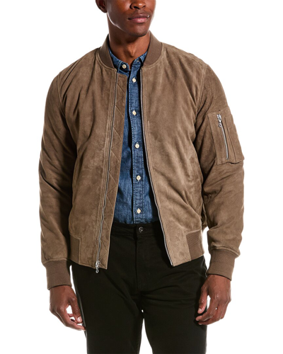 Rag Bone Manston Suede Bomber Jacket In Grey ModeSens