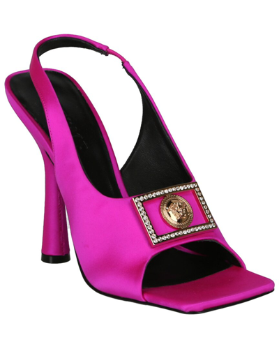 Versace Medusa Crystal Sandals In Fuxia Pink