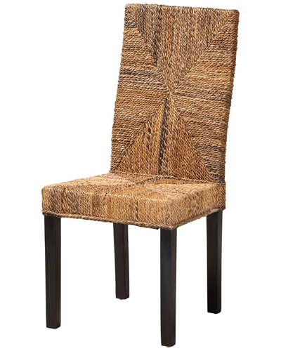 Baxton Studio Laymi Modern Bohemian Mahogany Dining Chair In Brown