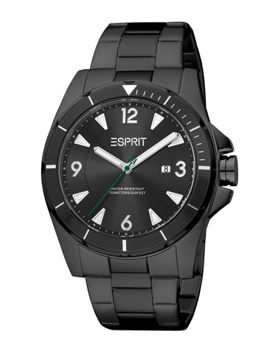 Esprit Men's Es1g322m0075 Arlo 44mm Quartz Watch In Black