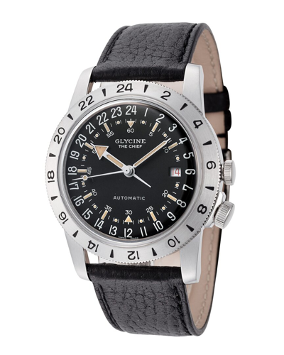 Glycine Unisex Airman The Chief Purist 40mm Automatic Watch In Black