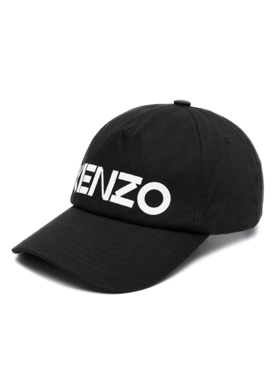 Kenzo Big Logo Baseball Cap In Black