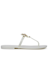 Tory Burch Roxane Jelly Logo-plaque Slides In Avorio