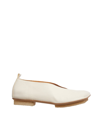 Uma Wang White Leather Ballerina Shoes In Cream