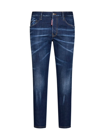 Dsquared2 Logo-patch Jeans In Blue