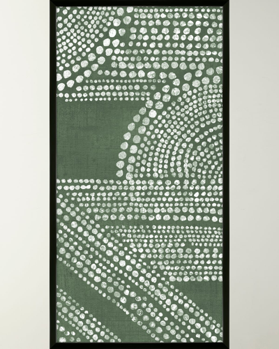 Prestige Arts Geometric Impression Ii Giclee In Green