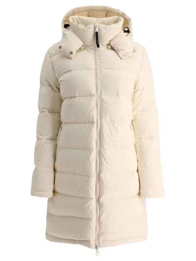 Aspesi Padded Hooded Coat In Weiss