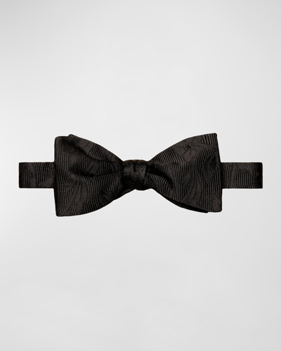 Eton Men's Floral Woven Silk Bow Tie In Black