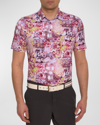 Robert Graham Geneva Performance Golf Polo In Berry
