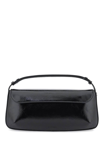 Courrèges Sleek Foldover Top Tote Bag In Black