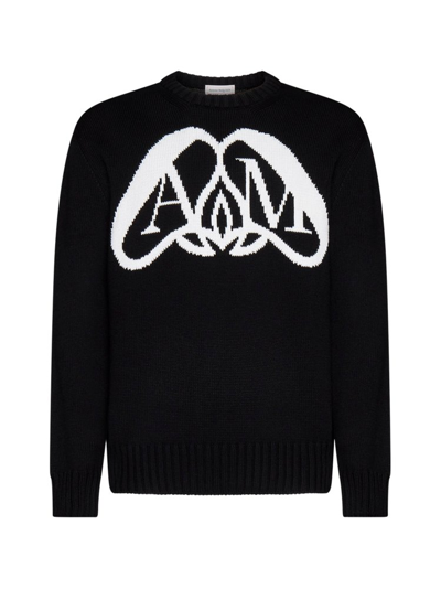 ALEXANDER MCQUEEN ALEXANDER MCQUEEN LOGO PRINTED CREWNECK SWEATSHIRT