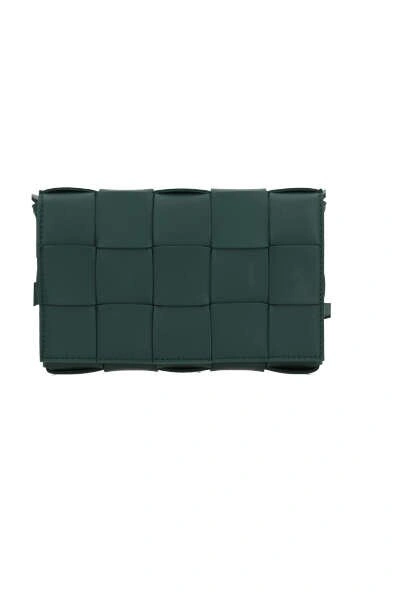 Bottega Veneta Cassette Shoulder Bag In Green