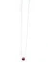 A Blonde And Her Bag Stephanie Delicate Drop Demi Fine Necklace In Ruby In Multi