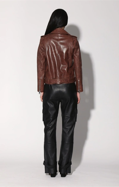 Walter Baker Sutton Leather Jacket In Brown