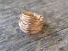 A Blonde And Her Bag Marcia Wire Wrap Ring In Rose Gold With Gold In Multi