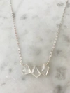 A Blonde And Her Bag Sterling Silver 3 Odd Stone Moonstone Bar Necklace In Multi
