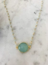A Blonde And Her Bag Mrs. Parker Endless Summer Chalcedony Necklace In Gold In Multi