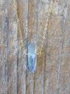 A Blonde And Her Bag Single Raw Mystic Grey Quartz Crystal Pendant Necklace In Gold In Gold