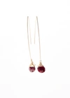 A Blonde And Her Bag Jill Long Wire Drop Earring In Ruby In Multi