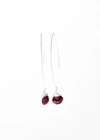 A BLONDE AND HER BAG JILL LONG WIRE DROP EARRING IN RUBY