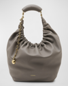 Loewe Medium Squeeze Chain Leather Hobo Bag In Gray